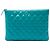 Clutch Chanel Blue Medium Quilted Patent O Case Turchese