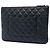 Clutch Chanel Black Medium Quilted Lambskin O Case Nero - vista 2