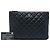 Clutch Chanel Black Medium Quilted Lambskin O Case Nero - vista 6