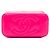 Vanity Beauty case Chanel Pink Small Quilted Patent Pearl Crush con catena Rosa - vista 3