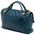 Chanel Blue Medium Glazed Calfskin Castle Rock Top Handle Flap - vista 2