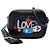 Borsa a tracolla Love Blogger in nappa ricamata nera Saint Laurent Mini Nero