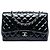 Chanel Black Jumbo Classic Patent Single Flap Nero