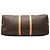 Louis Vuitton Marrone Monogram Keepall Bandouliere 55 - vista 3