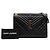 Borsa a bustina Saint Laurent nera in pelle a grana fine con monogramma triquilt Nero - vista 7