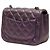 Chanel Mini Square Classic Lambskin Iridescente Single Flap Viola Porpora - vista 2