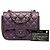Chanel Mini Square Classic Lambskin Iridescente Single Flap Viola Porpora - vista 7