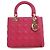 Lady Dior aus Lammleder Cannage in Rosa, Größe Medium Pink