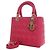 Lady Dior aus Lammleder Cannage in Rosa, Größe Medium Pink - Ansicht 11