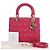 Lady Dior aus Lammleder Cannage in Rosa, Größe Medium Pink - Ansicht 14