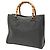 Gucci Black Medium Leather Bamboo Diana Tote Schwarz - Ansicht 2