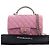 Chanel Mini Rectangular Bicolor Quilted Lambskin Top Handle Flap Rose - vue 15