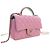Chanel Mini Rectangular Bicolor Quilted Lambskin Top Handle Flap Rose - vue 2