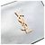Borsa a tracolla Saint Laurent Classic Monogram in pelle di vitello metallizzata argento Small - vista 5