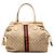 Gucci Beige GG Canvas Web Tassel Tote