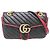 Borsa a tracolla Gucci GG Marmont con catena Nero Rosso