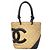 Chanel Cambon Tote Bag aus Lammleder Schwarz Beige