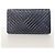 Cartera larga de piel charol Chanel Azul marino - vista 8