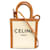 Céline Borsa a mano cabas verticale mini da donna Celine Marrone Beige