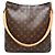 Bolso de hombro Looping GM para mujer Louis Vuitton Castaño