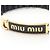 Bracciale in pelle Miu Miu Nero - vista 3