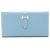 Hermès Hermes Bearn Depli Leder Langgeldbörse Blau