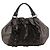 Prada Frill Leder Tote Bag Braun