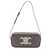 Céline CELINE Borsa a tracolla in pelle Triomphe e tela rivestita in PVC Nero