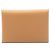 Monedero Calvi Duo de piel de becerro Hermès Castaño
