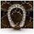 Borsa a tracolla Gucci GG Velvet Crystal Dionysus Medium E/W Marrone - vue 9