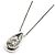 Collana Tasaki in oro bianco Au750 e diamanti Argento Metallico