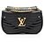 Louis Vuitton Calfskin New Wave Chain MM Shoulder Bag Black