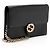 Cartera con cadena entrelazada G en piel de becerro granulada Gucci Negro - vista 2