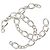 Spilla a catena traforata Chanel Coco Mark Argento Metallico