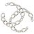 Spilla a catena traforata Chanel Coco Mark Argento Metallico - vista 2