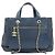 Borsa a tracolla Chanel in denim di vitello Blu