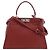Borsa Fendi Peekaboo in pelle Selleria Rosso