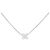 Collana TASAKI in oro bianco K14 0.24CT Diamante Argento Metallico