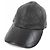 Chanel Cap aus schwarzem Lammleder