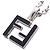 Fendi FF Halskette aus Edelstahl Silber Metallisch