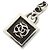 Chrome Hearts FRAMED FLRL Silver Pendant Silvery Metallic