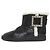 Botas curtas de shearling com fivela de strass Roger Vivier Preto - vista 2