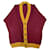 Cardigan en laine Yves Saint Laurent Bordeaux Jaune  - vue 1