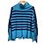 Autre Marque Top de punto de cuello alto HIROKO BIS Border Azul Azul marino