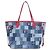 Borsa Louis Vuitton Denim Monogram Neverfull MM Rosso Blu