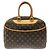 Borsa a mano Louis Vuitton Monogram Bowling Vanity Marrone
