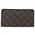 Cartera Louis Vuitton Monogram Porte Monnaie Zip Castaño