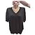 Autre Marque Falconeri Top in maglia seta e cotone scollo a V - Nero