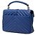 Borsa a mano in pelle blu Saint Laurent