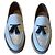Autre Marque Tricker's Mocassini in pelle bianca con nappine Bianco